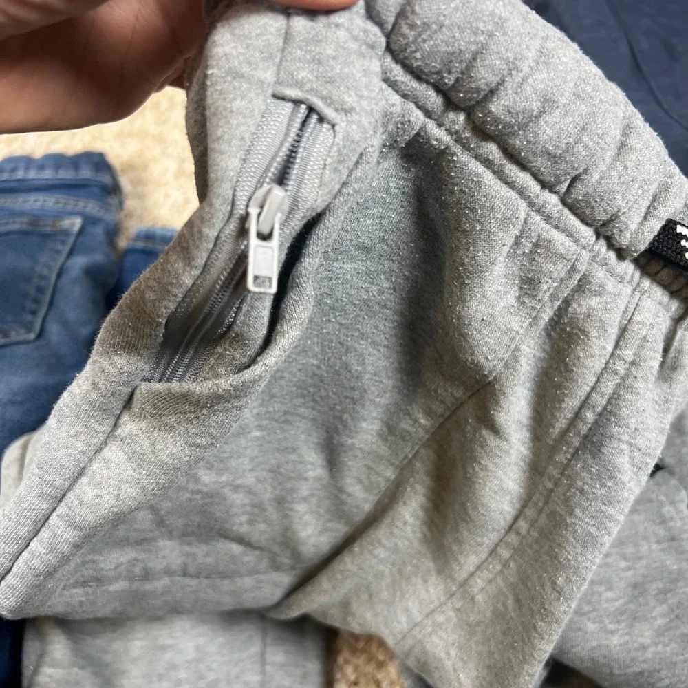 Boys Size 7-8 Pants Lot Old Navy Straight Jeans Lee Fleece Joggers 3pc Bundle